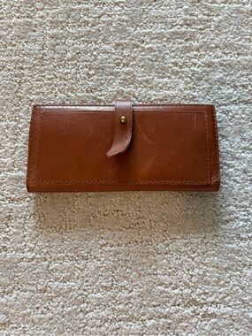 Madewell Brown Leather Snap Wallet